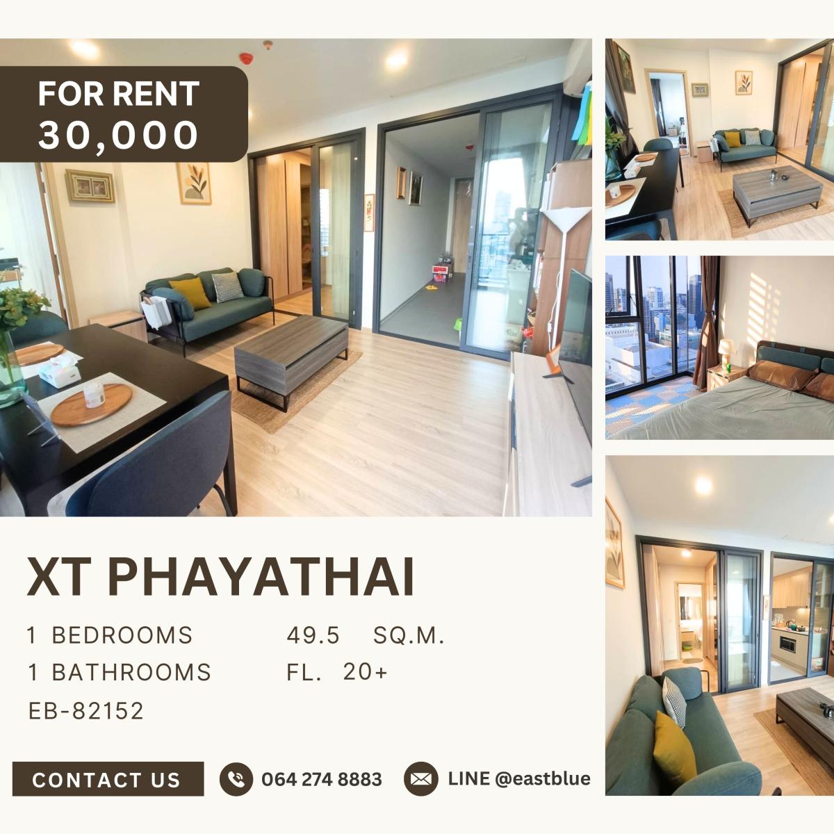 ให้เช่าคอนโดราชเทวี พญาไท : XT Phayathai, 1 bed, 30000 per month