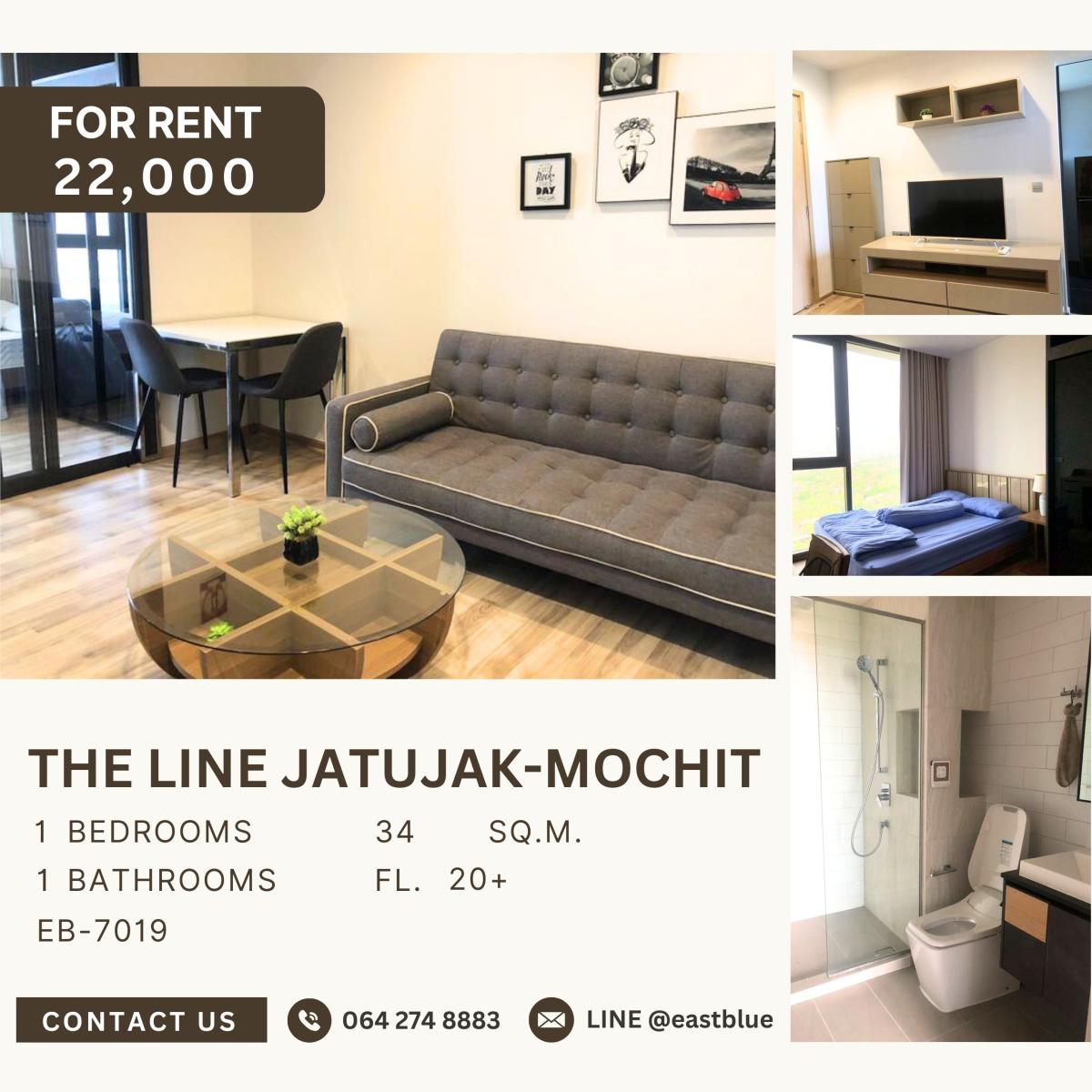 ให้เช่าคอนโดสะพานควาย จตุจักร : The Line Jatujak-Mochit, 1 bed, 22000 per month