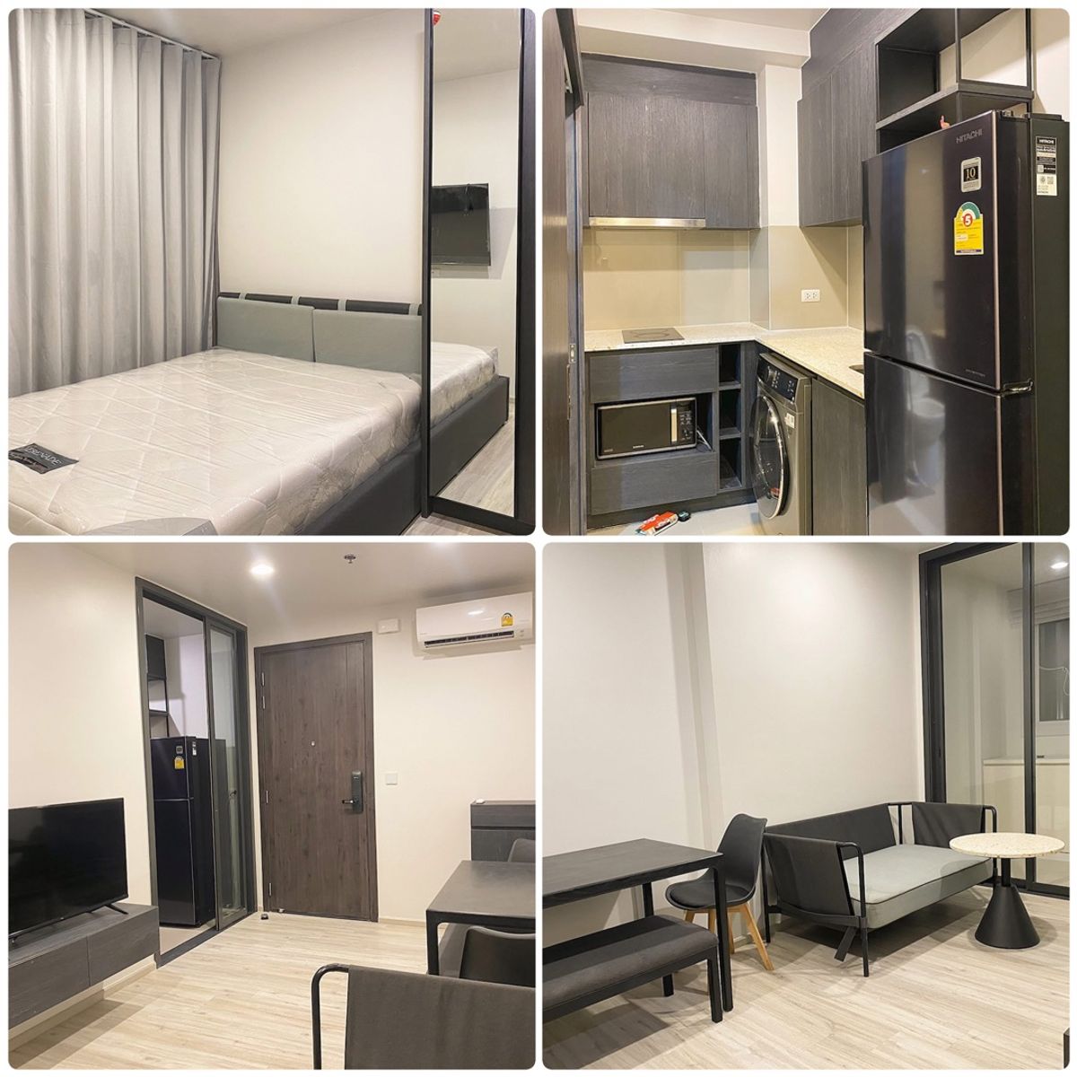 For RentCondoRatchadapisek, Huaikwang, Suttisan : Luxury condo near MRT Huai Khwang has a new washing machine.
