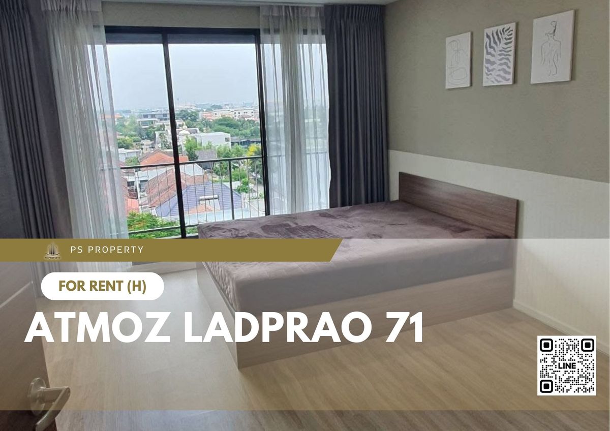 ให้เช่าคอนโดโชคชัย4 ลาดพร้าว71 : ให้เช่า 💫 Atmoz Ladprao 71 💫 2 ห้องนอน เฟอร์นิเจอร์ และ เครื่องใช้ไฟฟ้าครบ ใกล้ BTS ลาดพร้าว