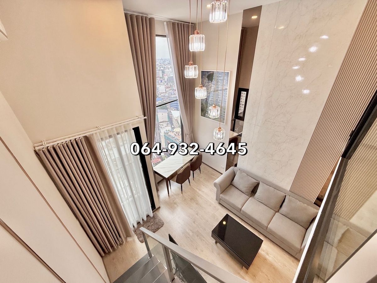 ให้เช่าคอนโดรัชดา ห้วยขวาง : SOHO bangkok RATCHADA MRT HUAYKWANG DUPLEX 1BEDROOM 38sq.m Loft NEW!! NEVER LIVED CALL KEn 064-932-4645 24hours Facilities