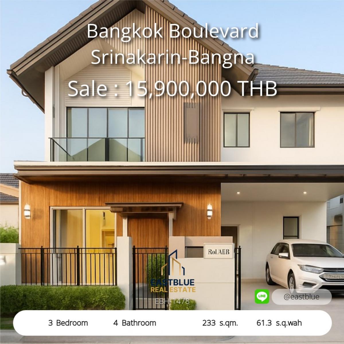 For SaleHouseBangna, Bearing, Lasalle : For Sale Luxury Home Bangkok Boulevard Srinakarin-Banna