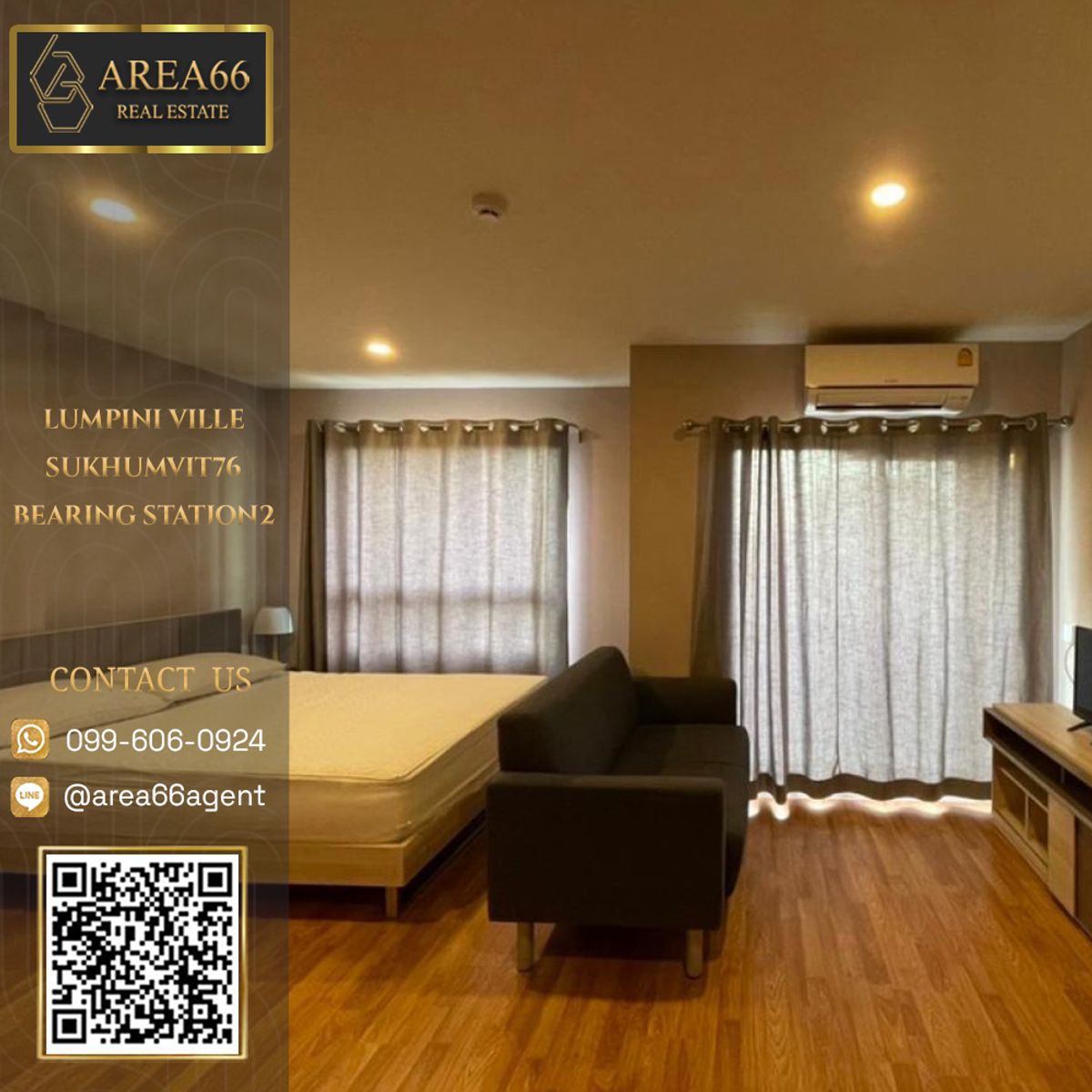 ขายคอนโดสมุทรปราการ สำโรง : 🔥 ขายด่วน!! คอนโด Lumpini Ville Sukhumvit 76 - Bearing Station phases 2 