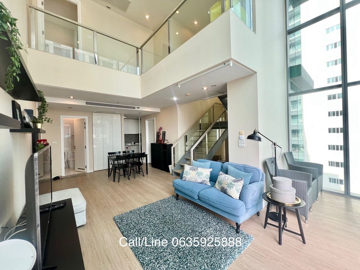 ให้เช่าคอนโดสุขุมวิท อโศก ทองหล่อ : 𝐅𝐨𝐫 𝐑𝐞𝐧𝐭 : The Room Sukhumvit21 2Bed 2Bath Duplex 117sqm 75k 