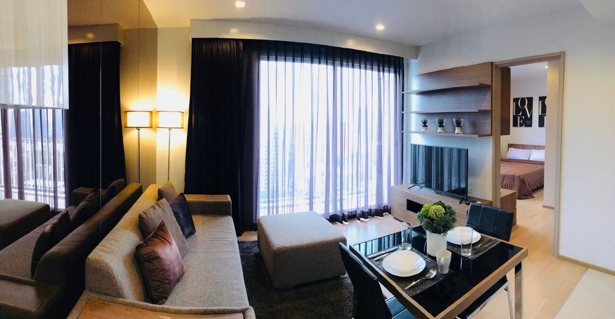 For RentCondoSukhumvit, Asoke, Thonglor : 1 bed 1 bath 44 sqm condo at HQ by Sansiri for rent 40,000THB per month, Sukhumvit soi 55, Thonglor BTS