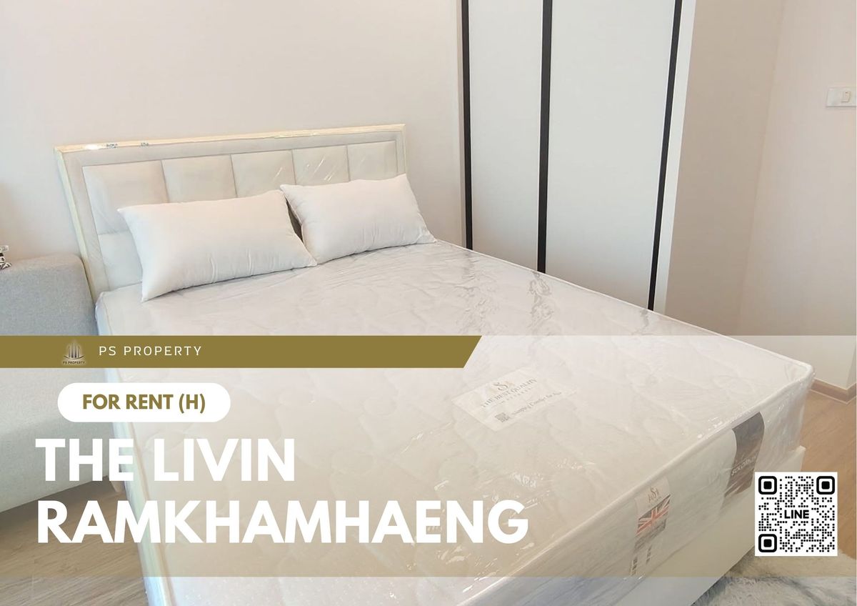 For RentCondoRamkhamhaeng, Hua Mak : For rent ✨ The Livin Ramkhamhaeng ✨ near MRT Interchange Lamsalee, complete with furniture and electrical appliances
