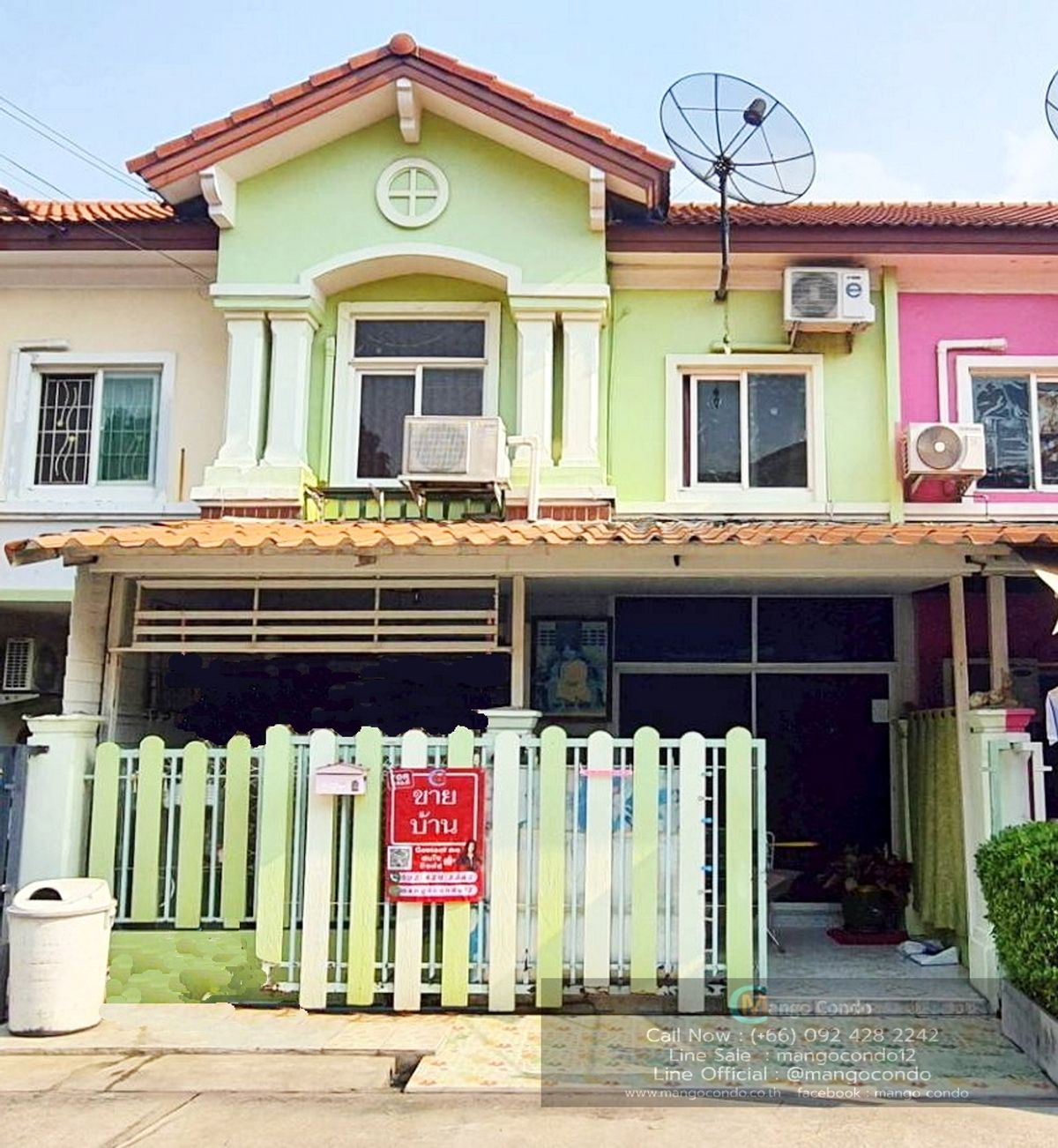 For SaleTownhomeVipawadee, Don Mueang, Lak Si : Townhome for sale 2.4 M. The Connect 3 Don Mueang Soi Vibhavadi 41 size 18 sqw. 3 bed 2 bath