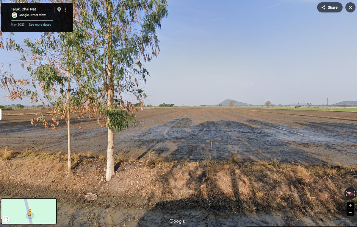 For SaleLandChai Nat : Beautiful land for sale on the main road 2.5 km, size 7-1-85.4 rai, Soi Krua Ban Na