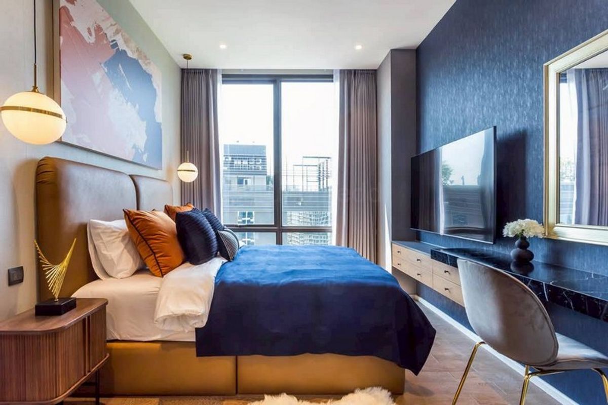 For RentCondoWitthayu, Chidlom, Langsuan, Ploenchit : Muniq Langsuan Condo Rental, full view of Lumphini garden, 17th floor, size 54 sqm, furniture, electrical appliances Ready to move in - GHD000607R