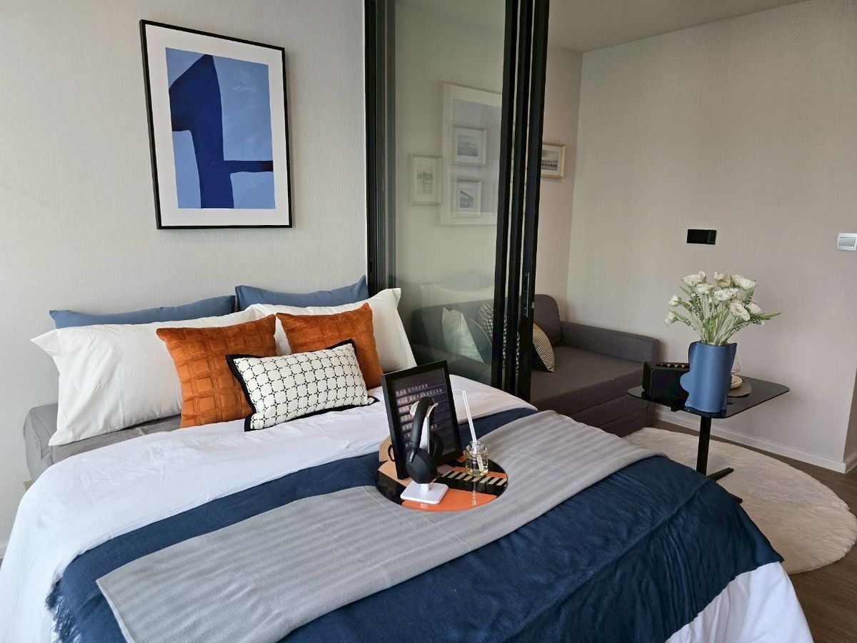 For RentCondoRatchadapisek, Huaikwang, Suttisan : 📢 Condo for rent atmoz Ratchada-Huai Khwang 📢 Decorated in full, easy to travel near the international school Soi Saha Auction S2501-556