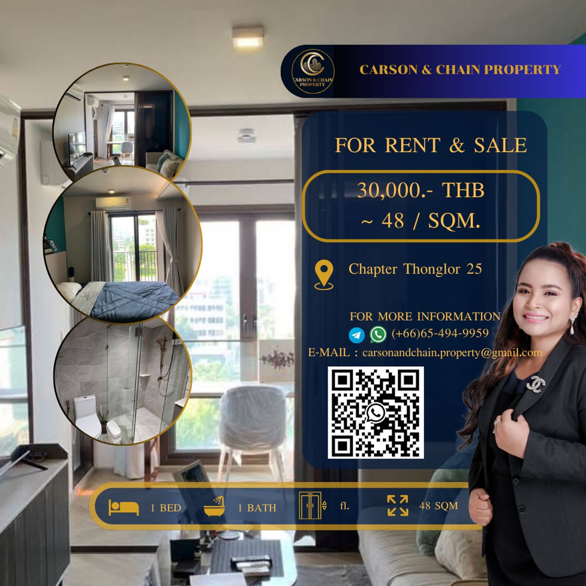 ให้เช่าคอนโดสุขุมวิท อโศก ทองหล่อ : Chapter Thonglor 25