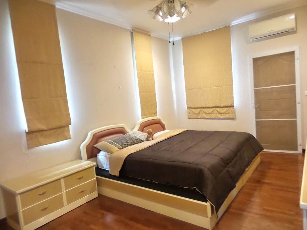 For RentHouseBangna, Bearing, Lasalle : ✨ 2-Storey Single House for Rent – 3 Bedrooms with Private Garden and Parking, Fully Furnished, Near BTS Lasalle – Perfect for Families Seeking Privacy and Comfort