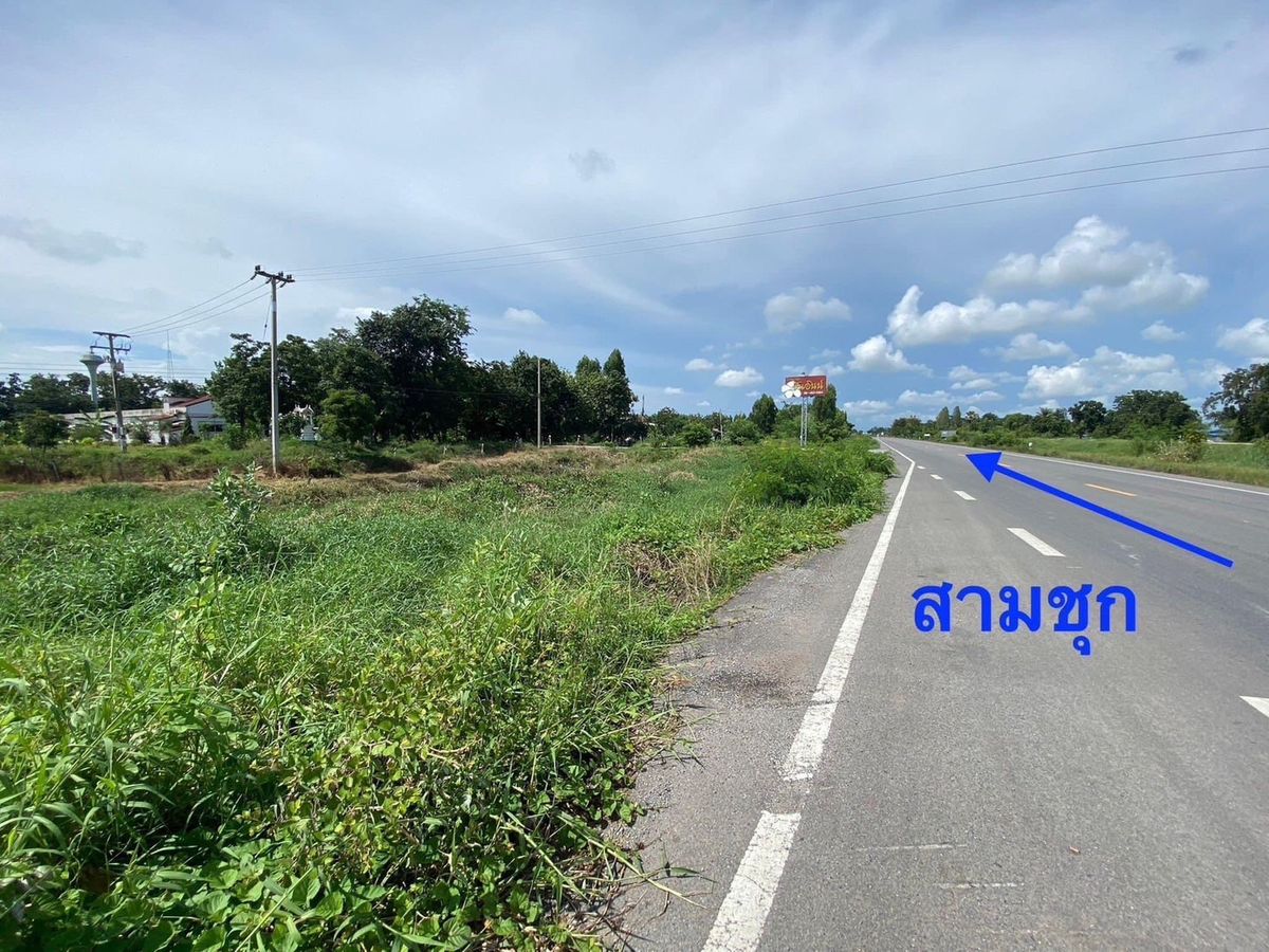 ขายที่ดินสุพรรณบุรี : ขายที่ดินถูกที่สุดในละเเวกนั้น  ขนาด 34 ไร่ ติดถนนคอนกรีต! โฉนดครุฑเเดง! อำเภอสามชุก จ.สุพรรณ ขายถูก เพียง 11.8 ล้านบาท ทักไลน์ได้ 24 ชม.