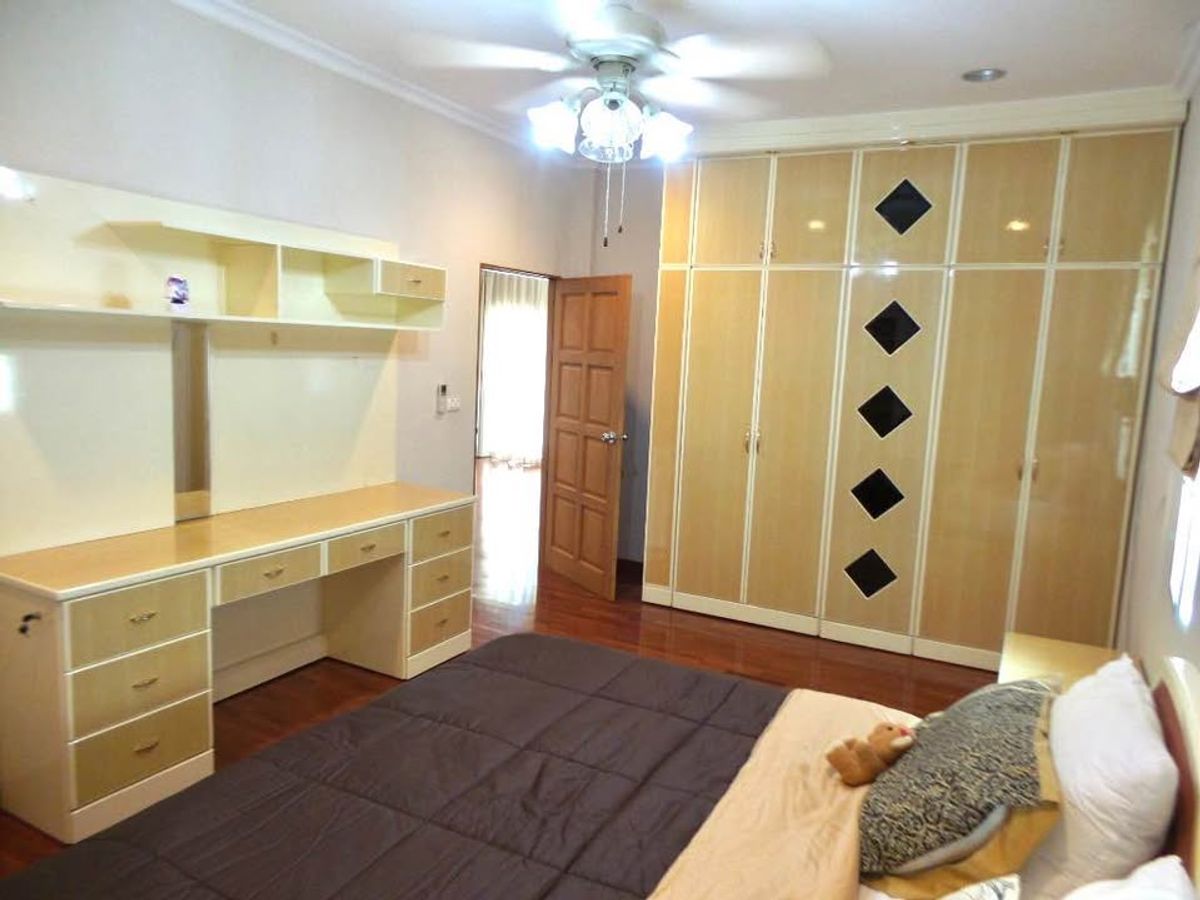 For RentHouseBangna, Bearing, Lasalle : ✨ 2-Storey Single House for Rent – 3 Bedrooms with Private Garden and Parking, Fully Furnished, Near BTS Lasalle – Perfect for Families Seeking Privacy and Comfort