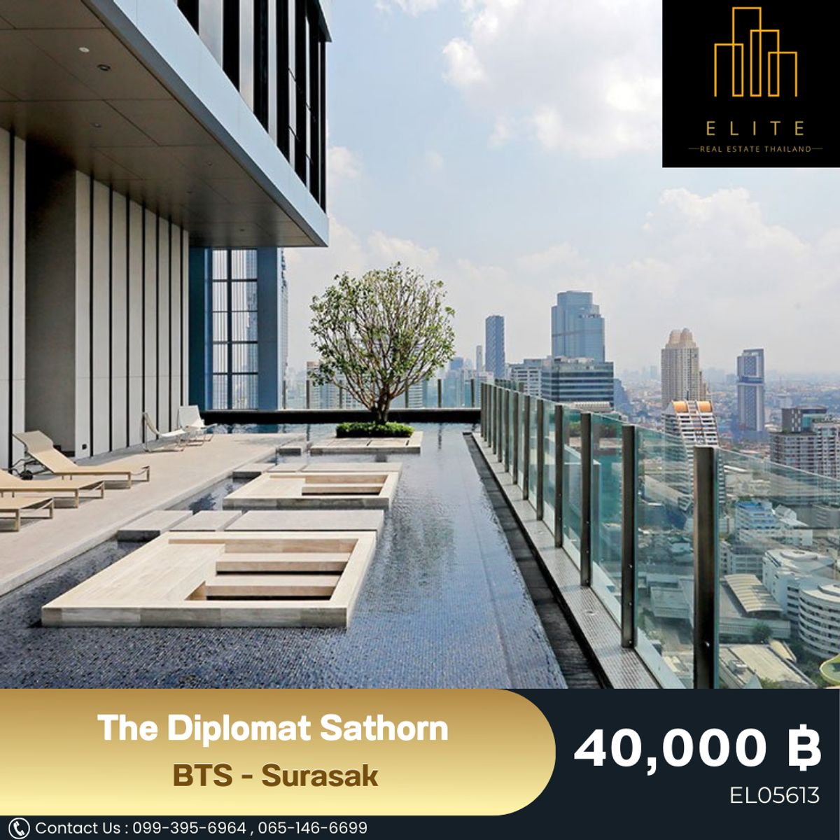 ให้เช่าคอนโดสาทร นราธิวาส : ✨ว่างพร้อมเช่า The Diplomat Sathorn ในราคาสบายกระเป๋า ถูกสุดในไซส์ 💯แหล่งอำนวยความสะดวกรอบด้าน ✔