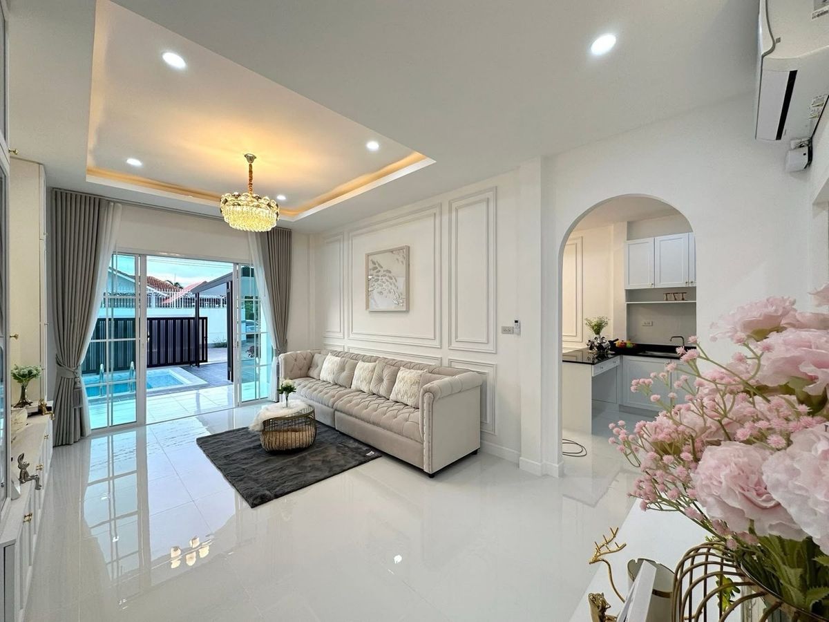 ขายบ้านพัทยา บางแสน ชลบุรี สัตหีบ : 📢👇บ้านพร้อมสระว่ายน้ำ ใกล้ หาดจอมเทียน พัทยา และ สถานที่ท่องเที่ยวหลายแห่ง