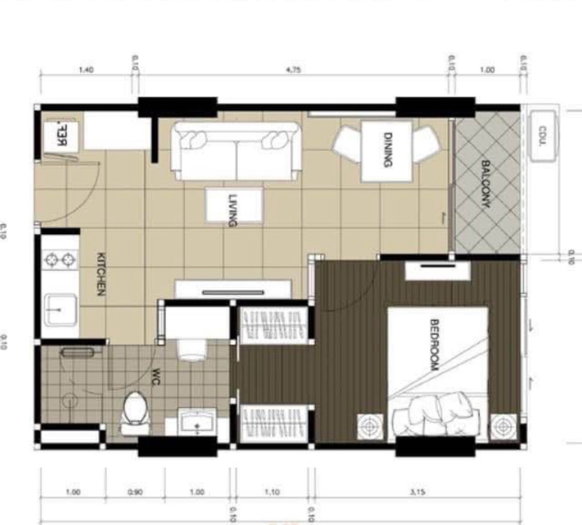 For SaleCondoSiam Paragon ,Chulalongkorn,Samyan : Sell ​​Wish@Samyan Condo, Size 36.5 sq. M. 1 bedroom, 1 water, price 4,200,000 million, including transfer, call 093-028-1245ID LINE: Properagency