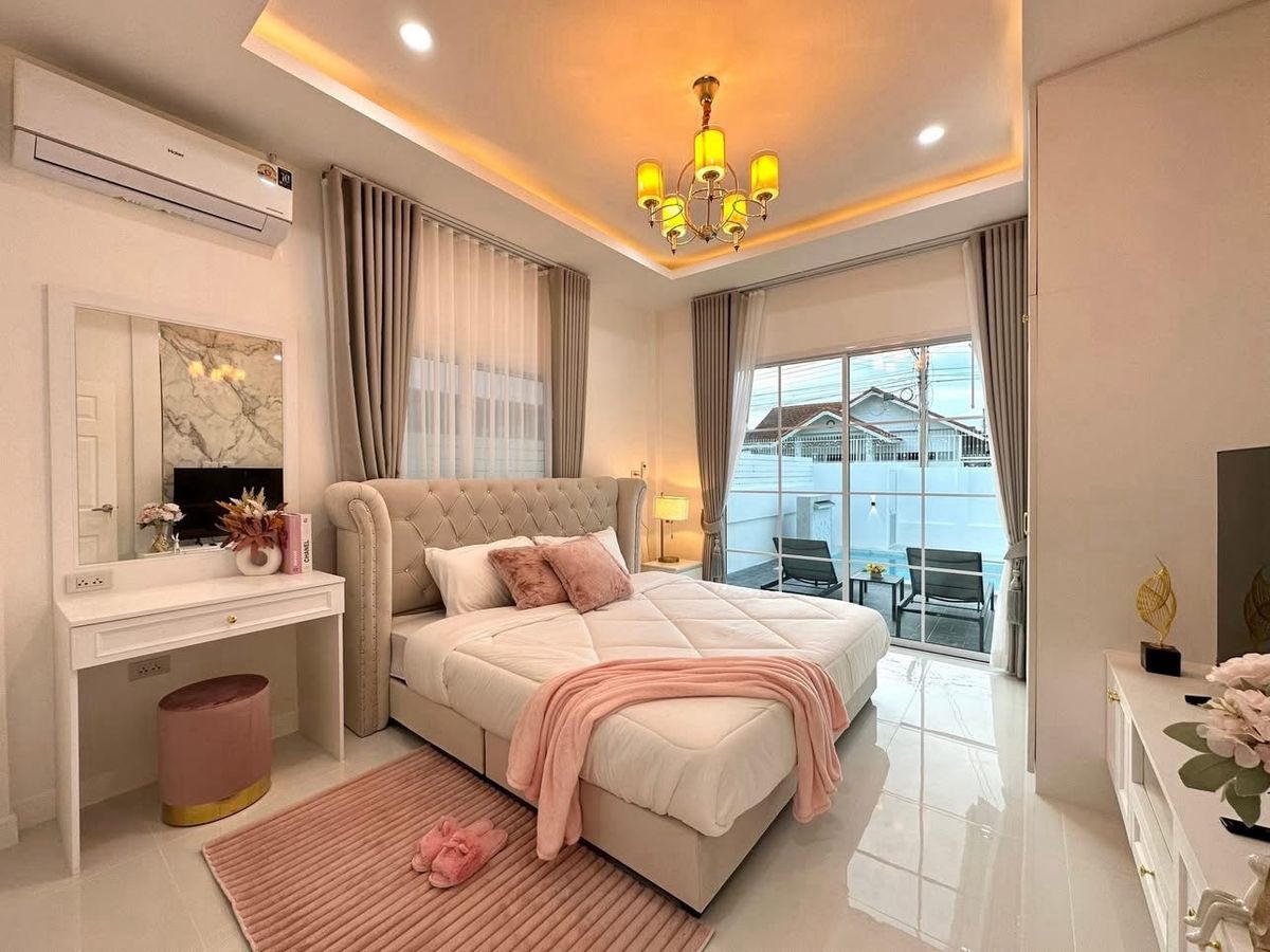 ขายบ้านพัทยา บางแสน ชลบุรี สัตหีบ : 📢👇บ้านพร้อมสระว่ายน้ำ ใกล้ หาดจอมเทียน พัทยา และ สถานที่ท่องเที่ยวหลายแห่ง