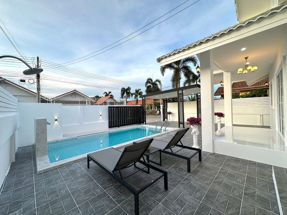 ขายบ้านพัทยา บางแสน ชลบุรี สัตหีบ : 📢👇บ้านพร้อมสระว่ายน้ำ ใกล้ หาดจอมเทียน พัทยา และ สถานที่ท่องเที่ยวหลายแห่ง