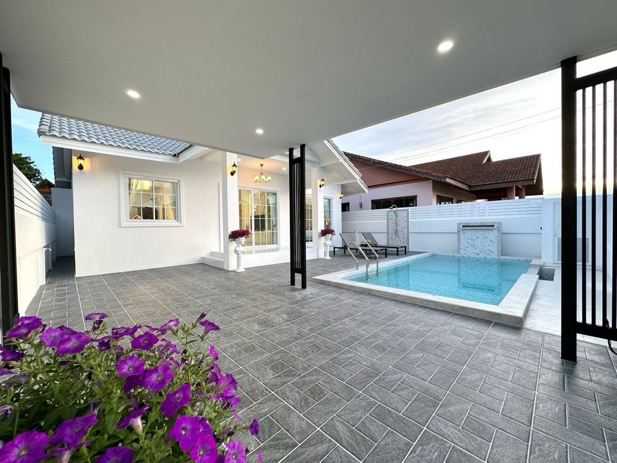 ขายบ้านพัทยา บางแสน ชลบุรี สัตหีบ : 📢👇บ้านพร้อมสระว่ายน้ำ ใกล้ หาดจอมเทียน พัทยา และ สถานที่ท่องเที่ยวหลายแห่ง