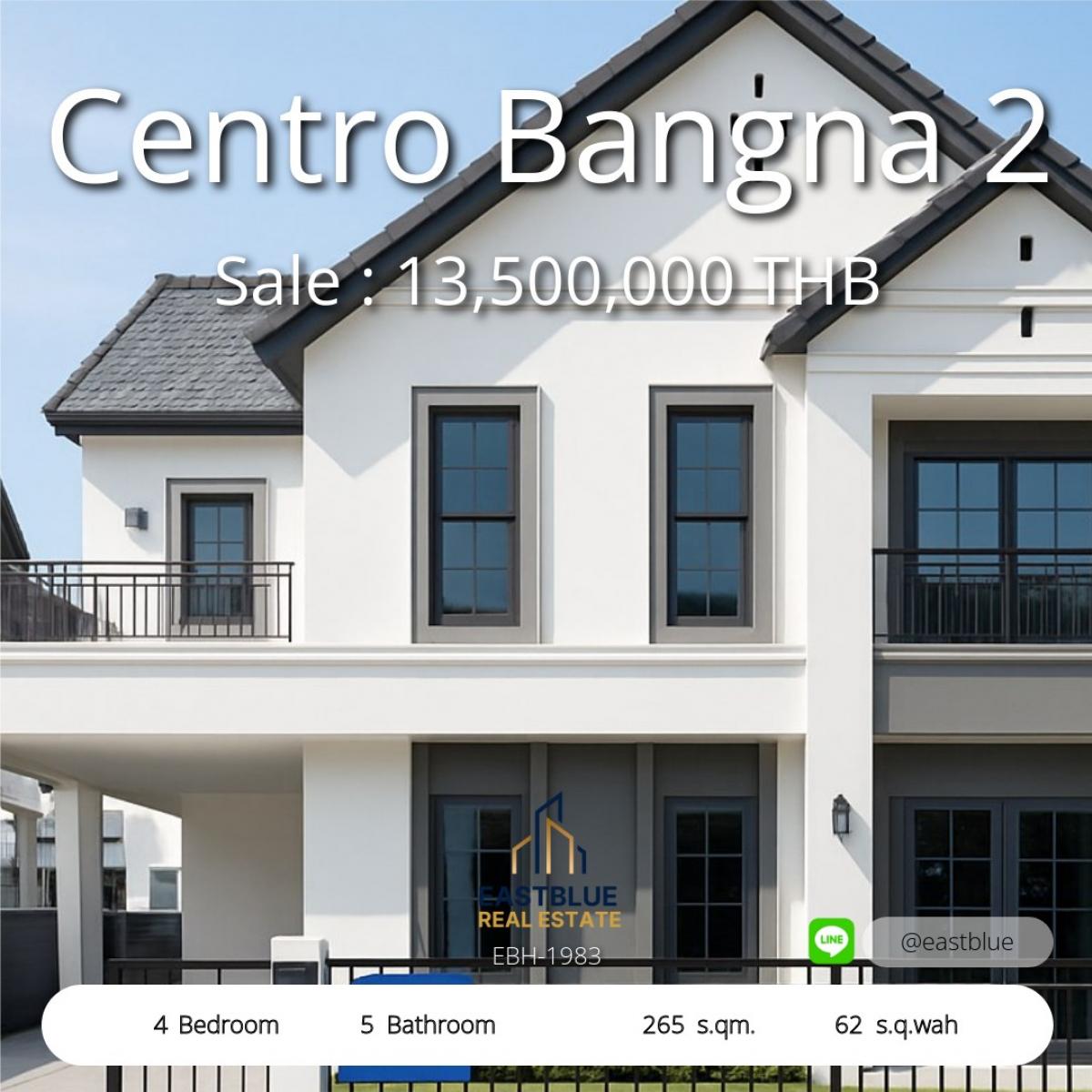 ขายบ้านบางนา แบริ่ง ลาซาล : Centro Bangna 2 คอนโดหรู 4 ห้องนอน ใกล้เมกะบางนา Centro Bangna 2 Luxury 4 Bed Condo Near Mega Bangna ขายด่วน 13.5 ล้าน คอนโดหรู 265 ตรม. 4 ห้องนอน 5 ห้องน้ำ Sale Urgent 13.5 MB 265 sqm 4 Bed 5 Baht