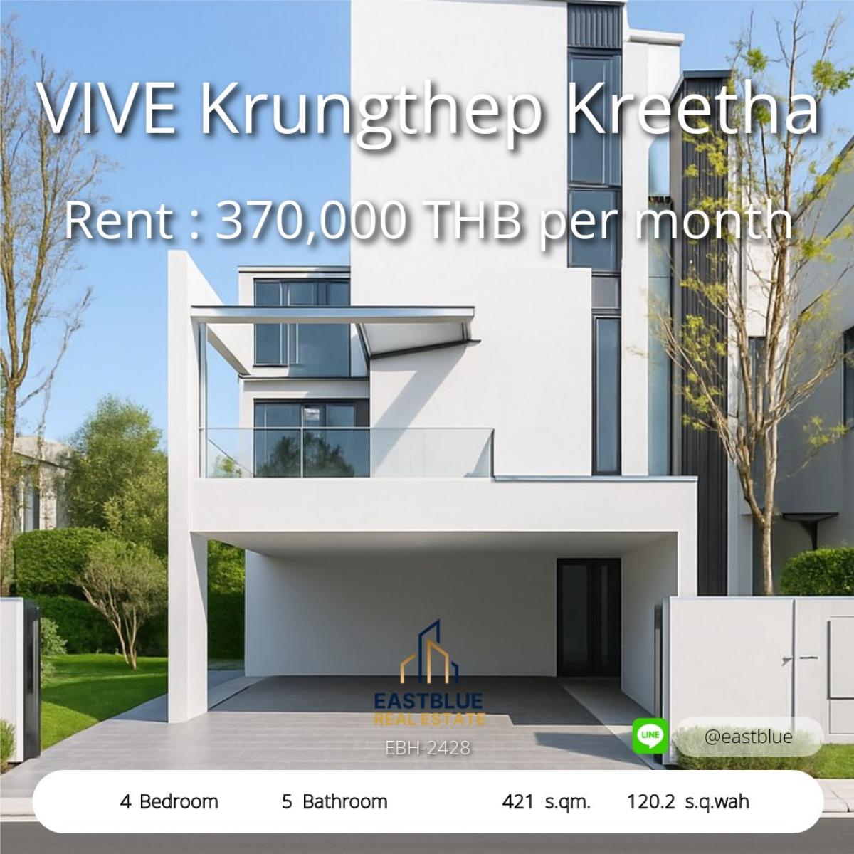 For RentHousePattanakan, Srinakarin : For Rent Luxury Home Fully Furnished - Vive Krungthep Kreetha