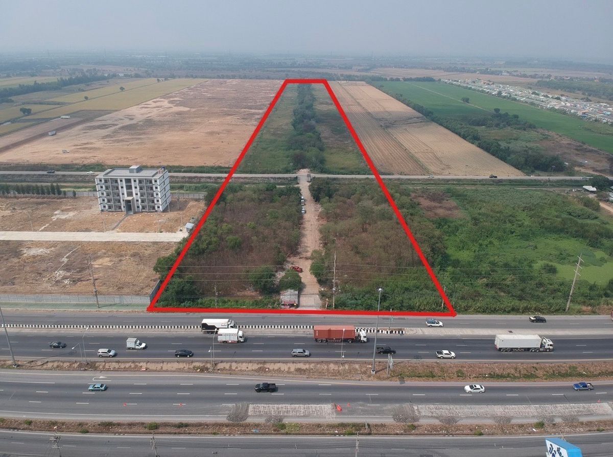 ขายที่ดินอยุธยา : ขายที่ดินเปล่าติดถนนใหญ่ทำเลทอง  อำเภอวังน้อย จังหวัดอยุธยา