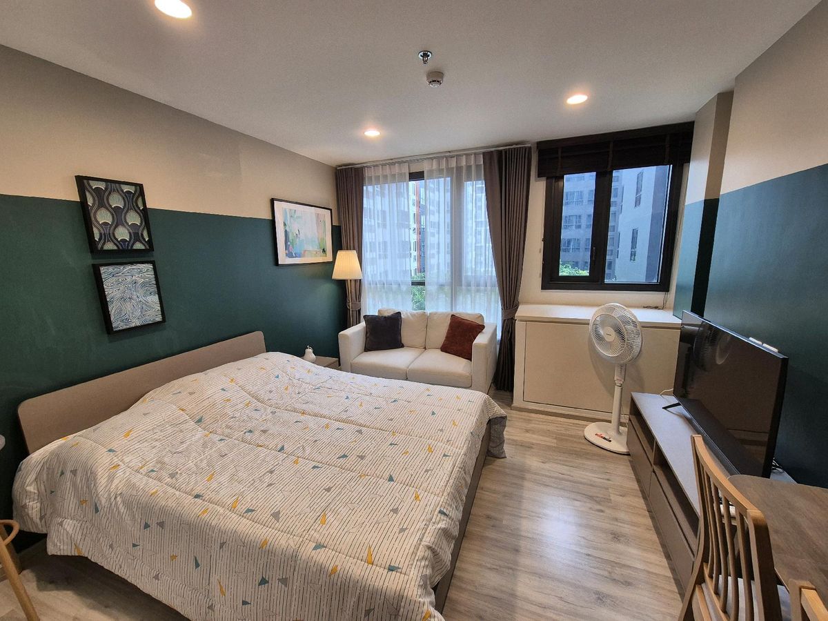 For RentCondoRatchadapisek, Huaikwang, Suttisan : 🔥For urgent rent🔥XT Huai Khwang, fully furnished, ready to move in, low floor, garden view, near Huai Khwang BTS station