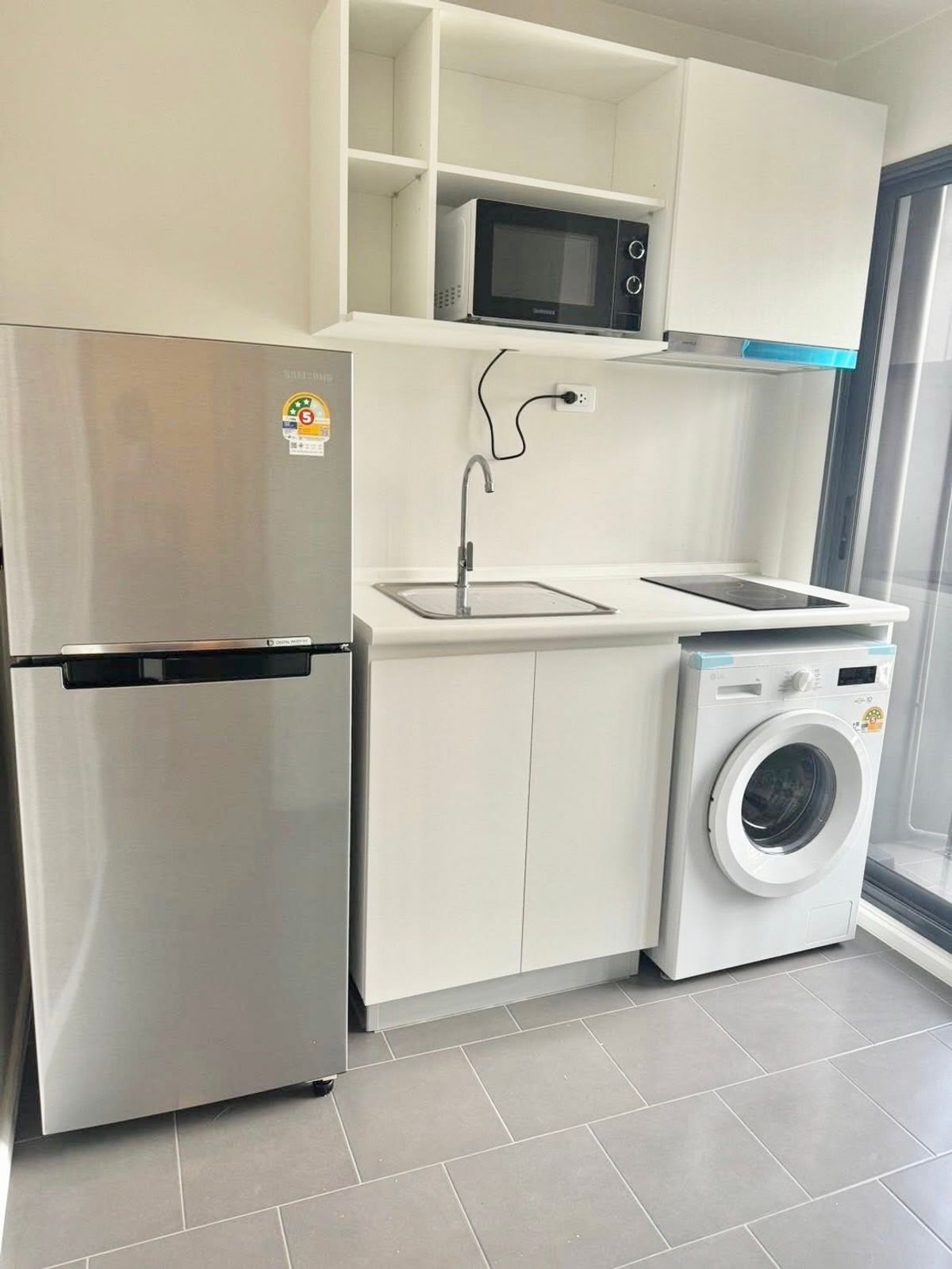 For RentCondoBangna, Bearing, Lasalle : For rent 📍 Blue Sukhumvit 105 📍 Fully furnished and equipped with electrical appliances, near MRT Sri Lasalle