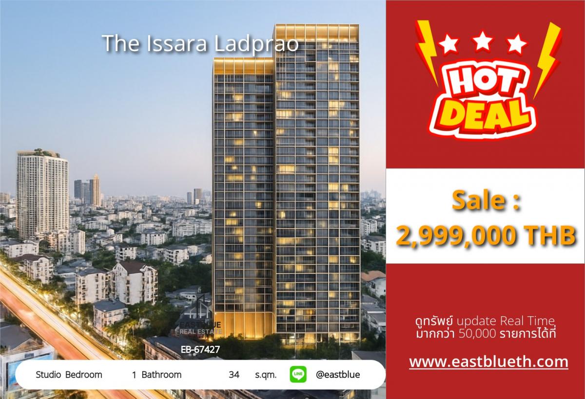 For SaleCondoLadprao, Central Ladprao : Studio condo near BTS Lad Phrao for only 2.99 million!
Complete amenities in the heart of shopping areas and parks.