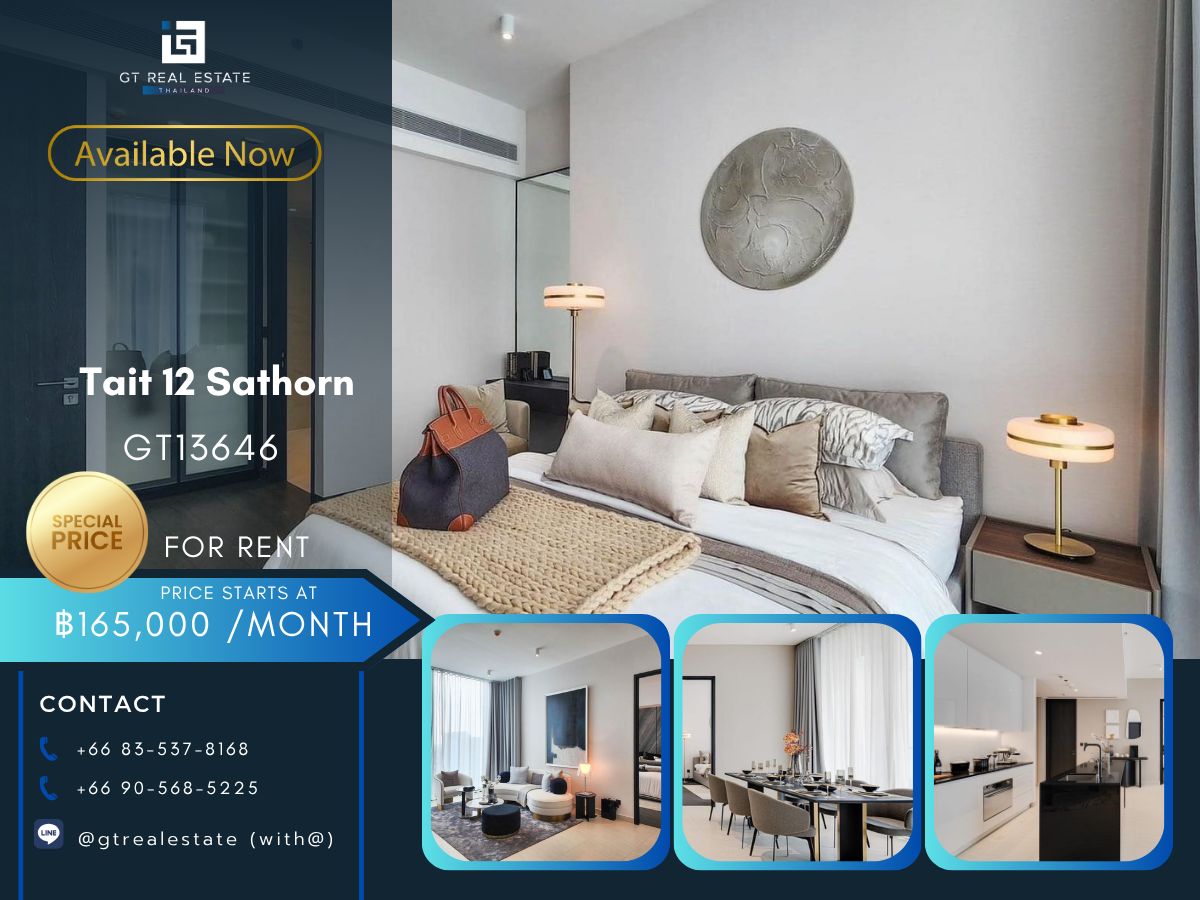 For RentCondoSathorn, Narathiwat : Luxury condo at TAIT 12 Sathorn. Convenient transportation. Near the BTS Skytrain has a beautiful decorative shuttle. Complete furniture !! Ready to stay !!