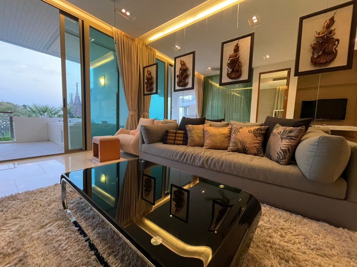 For SaleCondoPattaya, Bangsaen, Chonburi : 🏖️ Luxury Beachfront Condo for Sale at The Sanctuary Wong Amat Pattaya – Corner Unit with Full Sea & Sanctuary of Truth Views, Spacious Balcony Perfect for Ultimate Relaxation