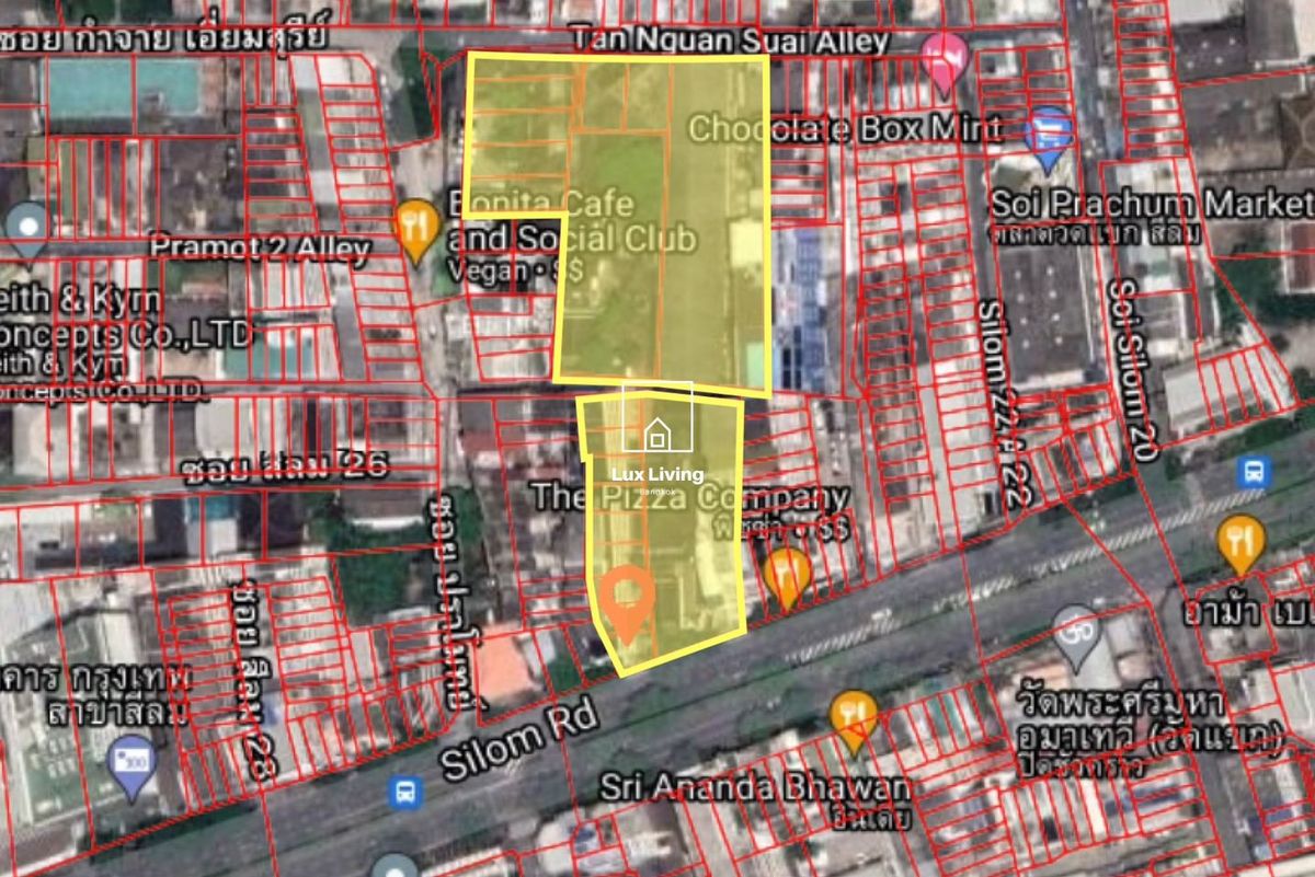 For SaleLandSilom, Saladaeng, Bangrak : Silom Land for SALE: Big land plot in the middle of Silom, Si Phraya, Bang Rak, Surawong