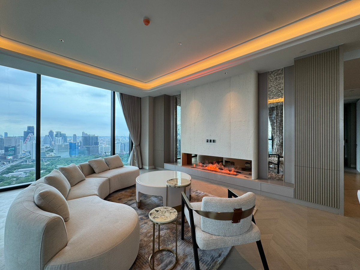 For RentCondoWitthayu, Chidlom, Langsuan, Ploenchit : For Rent: Luxurious 3-Bedroom Condo at One89 Wireless, One Bangkok – Stunning Lumpini Park View in the Heart of Bangkok