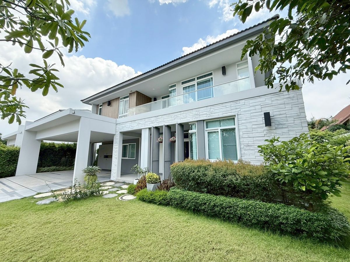 ขายบ้านลาดกระบัง สุวรรณภูมิ : (ขาย) มัณฑนา 2 มอเตอร์เวย์ - กรุงเทพกรีฑาตัดใหม่ || บ้านหลังใหญ่สุด หน้าสวน