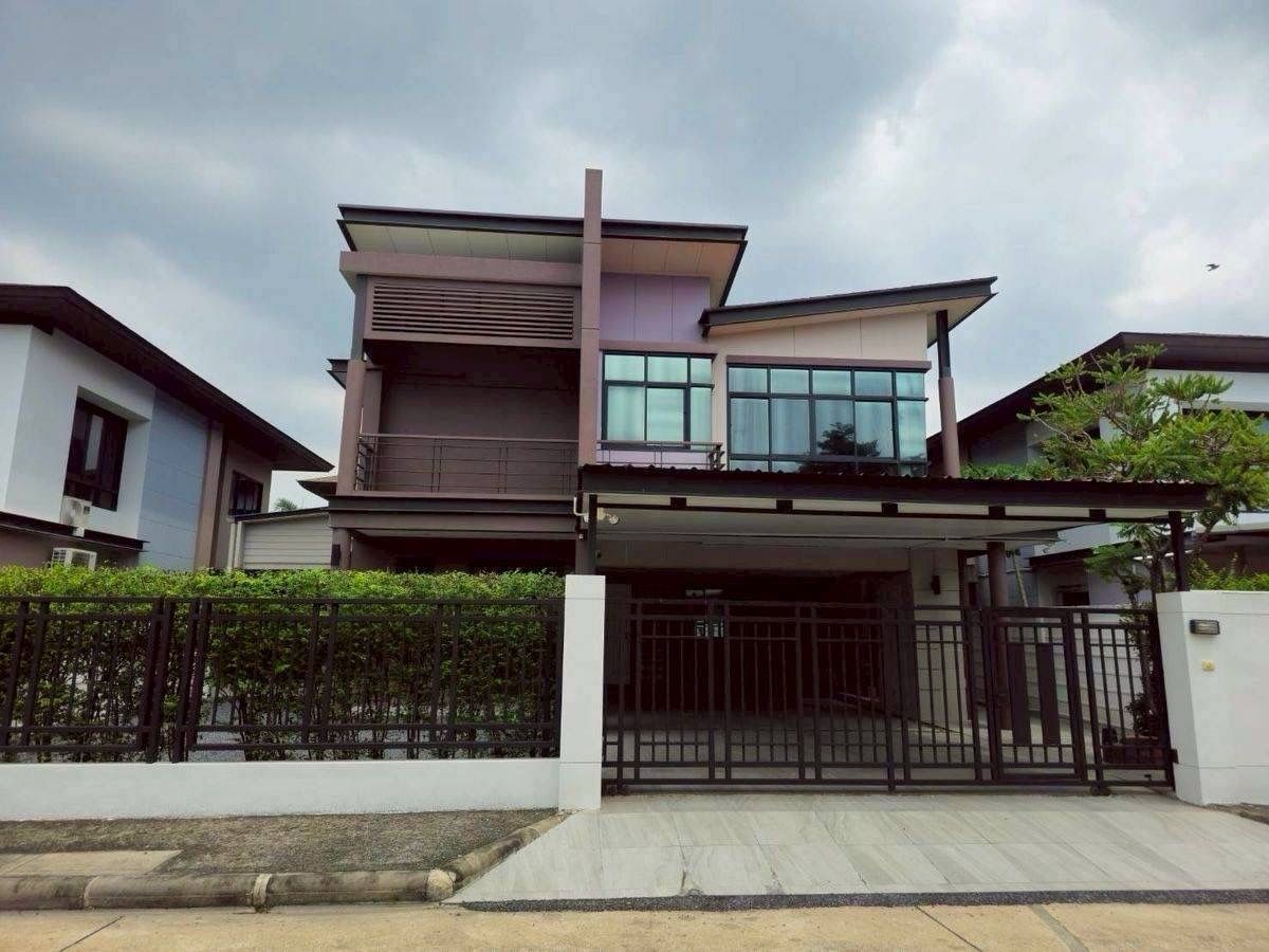 ให้เช่าบ้านมีนบุรี-ร่มเกล้า : ให้เช่าบ้านเดี่ยวอควาดิวิน่ารามคำแหง 94 🏡🎊💸獨棟房屋出租，Aquadivina Ramkhamhaeng 94 