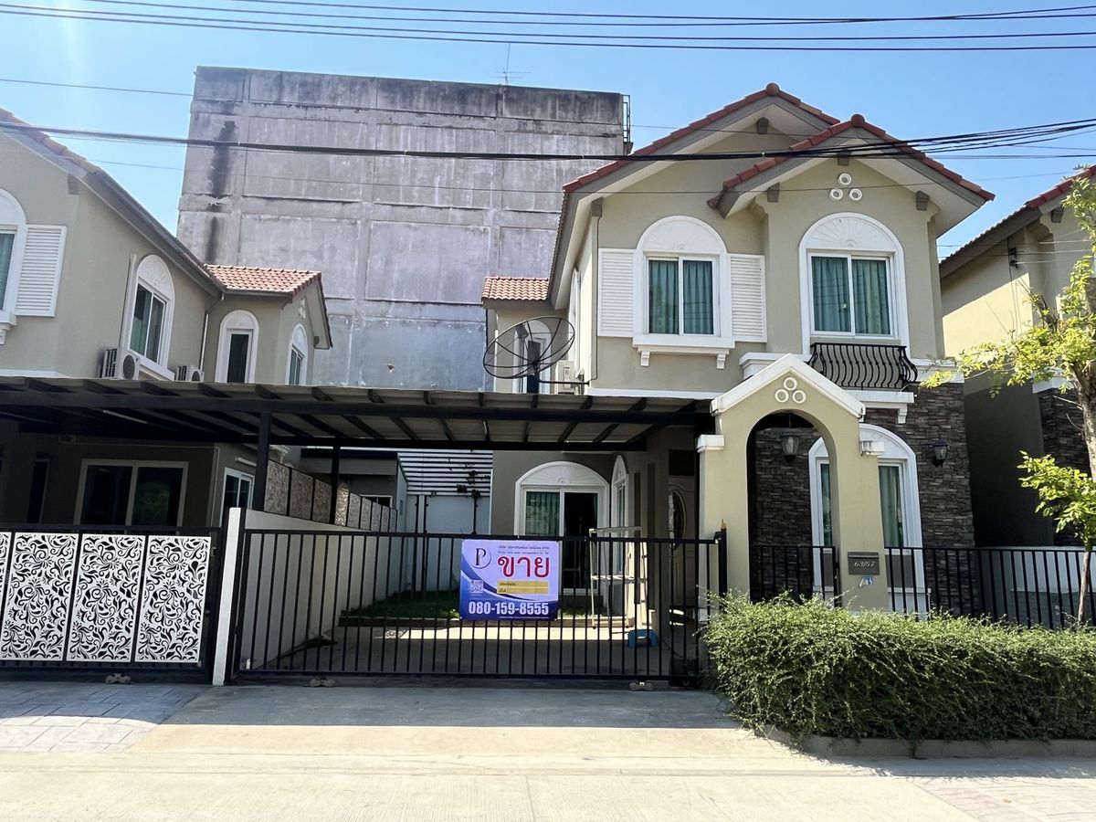 For SaleHouseSamut Prakan,Samrong : 2 -story twin house, Meloso Park Srinakarin, Nong Daeng