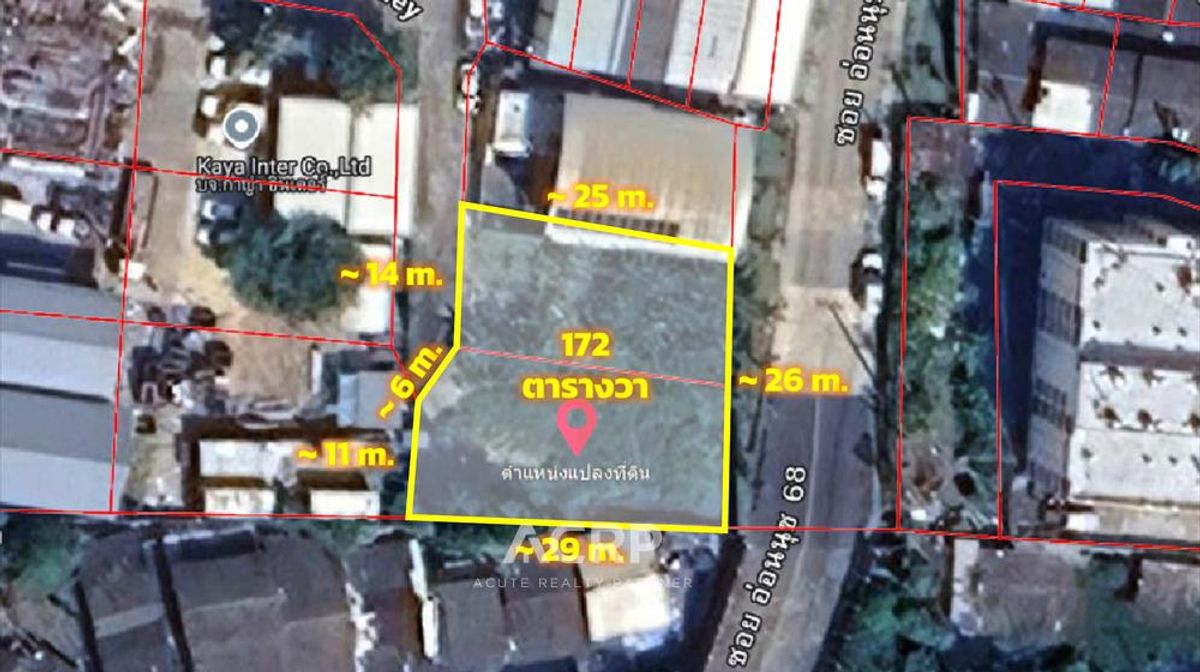For SaleLandOnnut, Udomsuk : Vacant Land for Sale – Onnut 66/1 Alley, 172 Sq.wah Prime location, multiple access routes – perfect for private residence or small-scale development