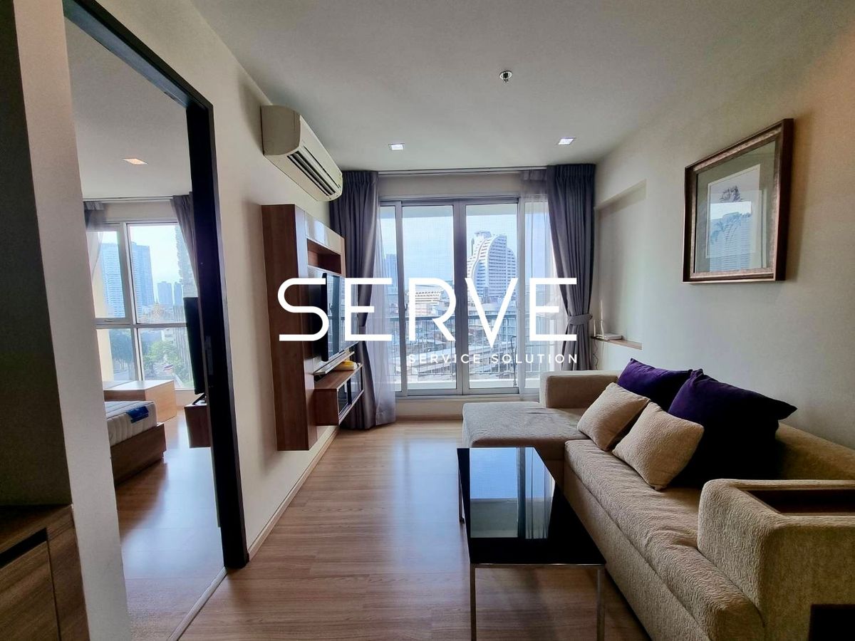 ให้เช่าคอนโดสาทร นราธิวาส : 🔥23K🔥 - 1 นอน มีอ่าง ห้องสวย 44.5 ตร.ม. ทำเลดี เดินทางสะดวกใกล้ BTS สะพานตากสิน 340 ม. ที่คอนโด Rhythm Sathorn / ให้เช่าคอนโด