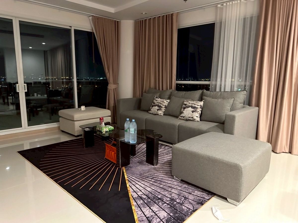 CondoRama3 (Riverside),Satupadit : Selling 3 bedrooms, 283 sq.m., large room, beautiful view, Supalai Riva Grand Rama 3 Supalai Riva Grande Rama 3