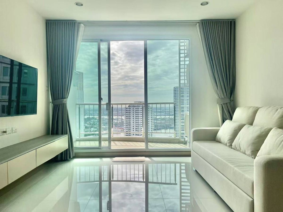 For RentCondoRama3 (Riverside),Satupadit : OMG043  < Available 29-May-25 >  Nice 2 Bedroom **Riverview** unit for RENT @ [ Supalai River Grande Rama 3 ]