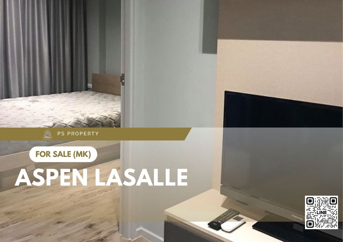 ขายคอนโดบางนา แบริ่ง ลาซาล : ขายด่วน 📍 Aspen Lasalle 📍 เฟอร์นิเจอร์ และ เครื่องใช้ไฟฟ้าครบ ใกล้ MRT ศรีลาซาล