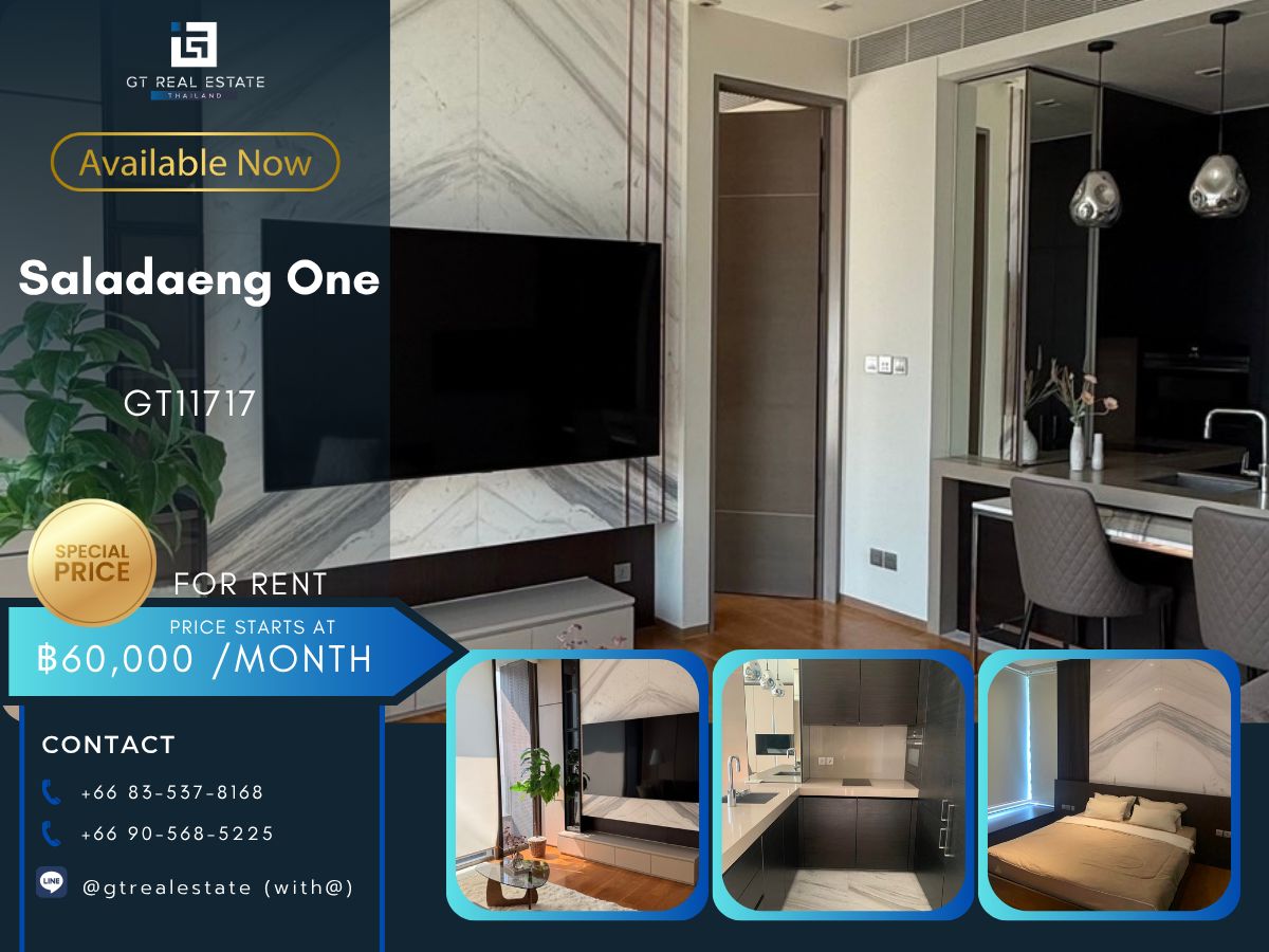 ให้เช่าคอนโดสีลม ศาลาแดง บางรัก : Saladaeng One >>> Now Ready to move in 