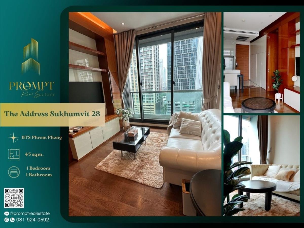 For RentCondoSukhumvit, Asoke, Thonglor : ST13048 - The Address Sukhumvit 28 :  ดิ แอดเดรส สุขุมวิท 28 - BTS Phrom Phong / Emporium