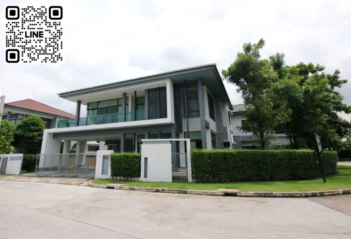 ขายบ้านพัฒนาการ ศรีนครินทร์ : 📲Line ID @556ryccg 🏡บ้านมุม หลังใหญ่ 321ตรม 100ตรว 5ห้องนอน+ห้องแม่บ้าน เศรษฐสิริ ศรีนครินทร์ - พระราม9 ใกล้โรงเรียนนานาชาติและสนามกอล์ฟ