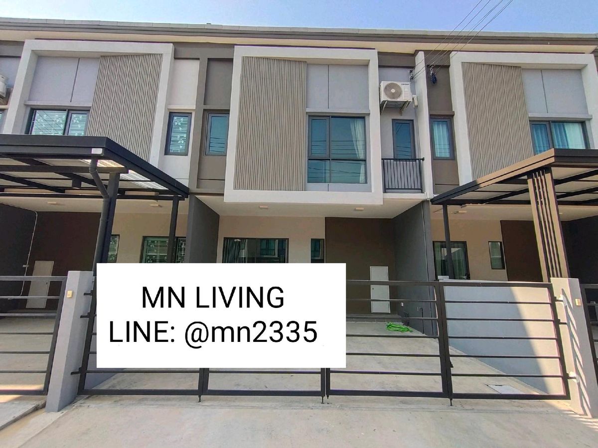 For RentTownhomePathum Thani,Rangsit, Thammasat : 2-storey townhome for rent, Grand Pleano Phahonyothin-Vibhavadi Project, good location near Future Park Rangsit