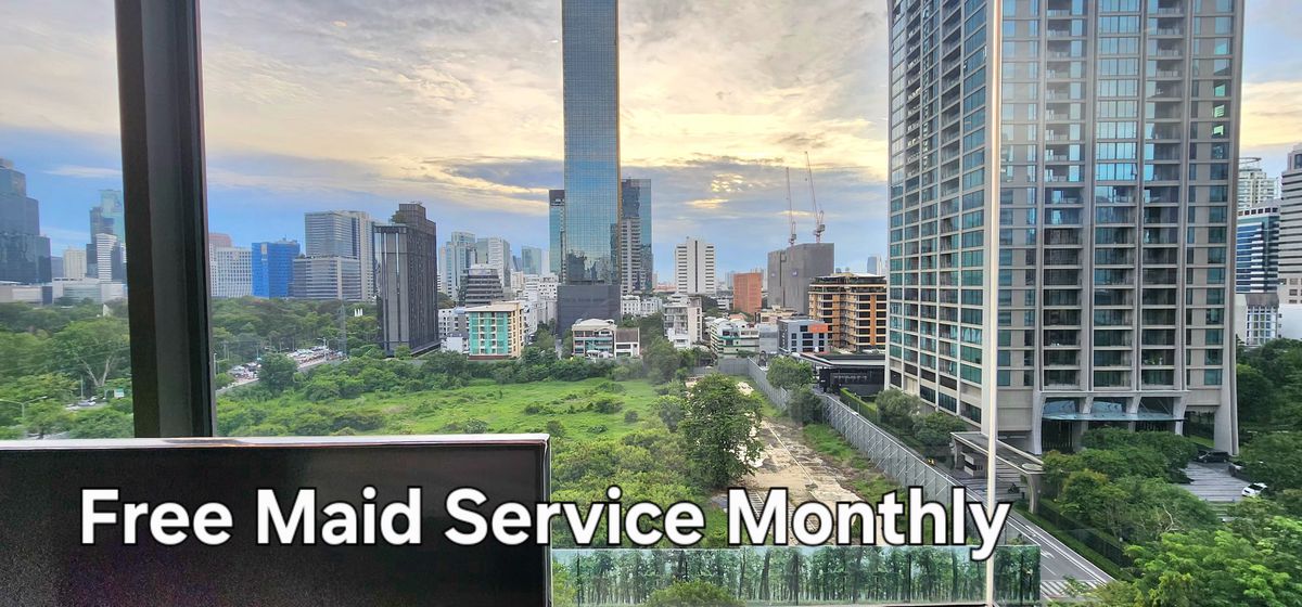 ให้เช่าคอนโดวิทยุ ชิดลม หลังสวน : 🔥🔥🔥BRAND NEW UNIT + FREE Maid Service -Muniq Langsuan For Rent with Fantastic Green View 🔥🔥🔥