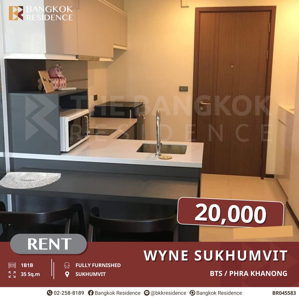 For RentCondoOnnut, Udomsuk : Only 20K! Fully-Furnished Condo near BTS Phra Khanong, Wyne Sukhumvit