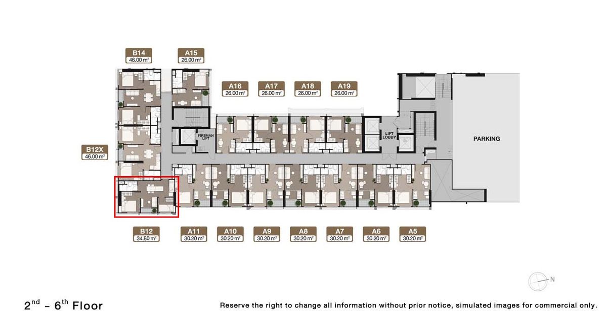 Sale DownCondoRama9, Petchburi, RCA : 130K/SQ.M 1 BR+ Owner selling