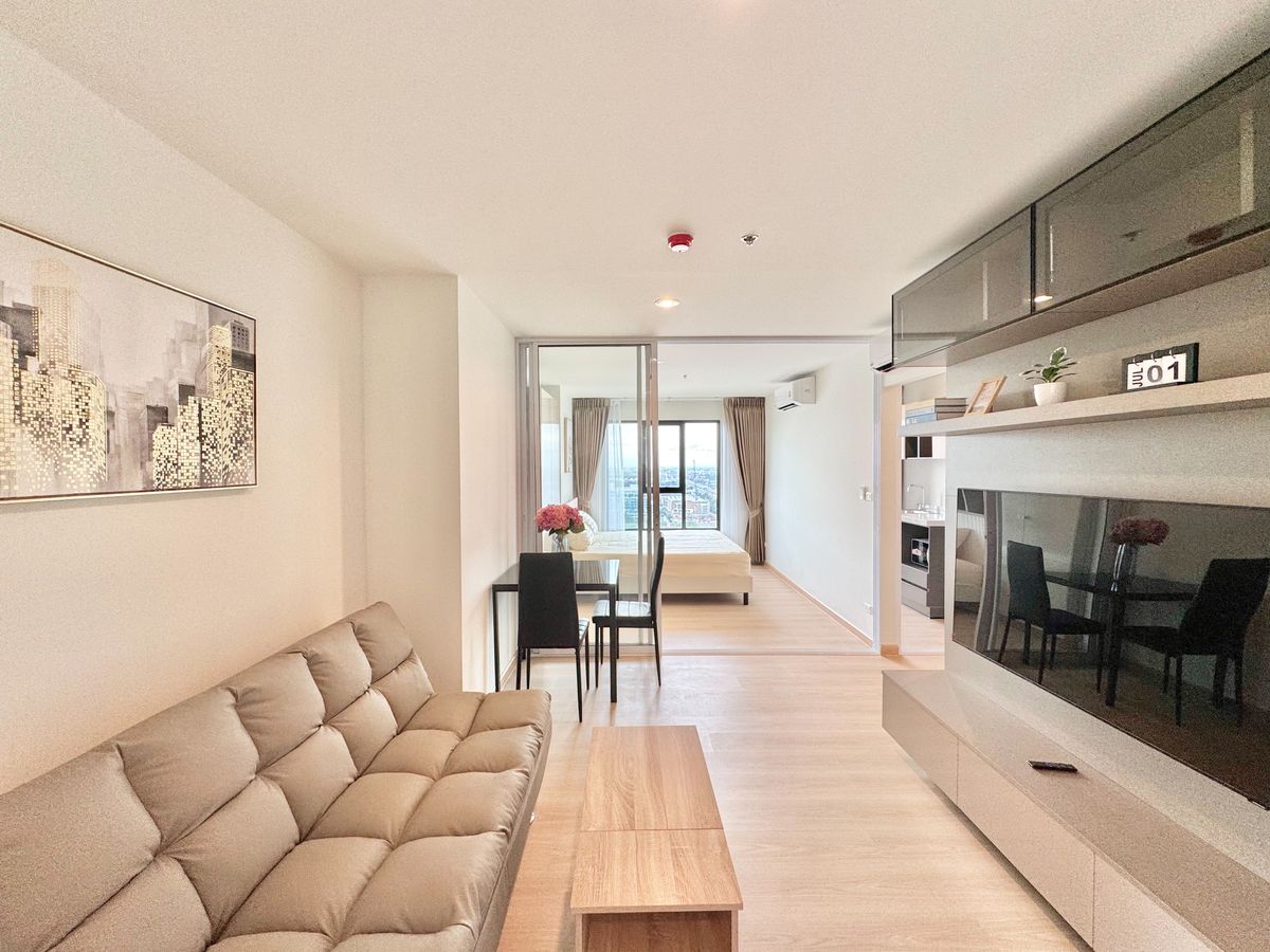 ให้เช่าคอนโดปทุมธานี รังสิต ธรรมศาสตร์ : Terra Residences 33.7 ตร.ม. ห้องทิศเหนือ วิว มธ. Fully Furnished ให้เช่า